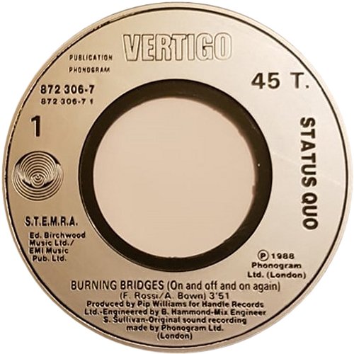 BURNING BRIDGES Silver Injection Label Side A