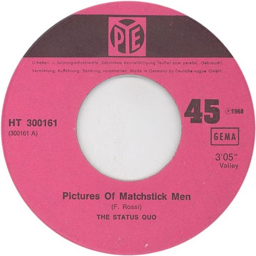 PICTURES OF MATCHSTICK MEN Label Side A