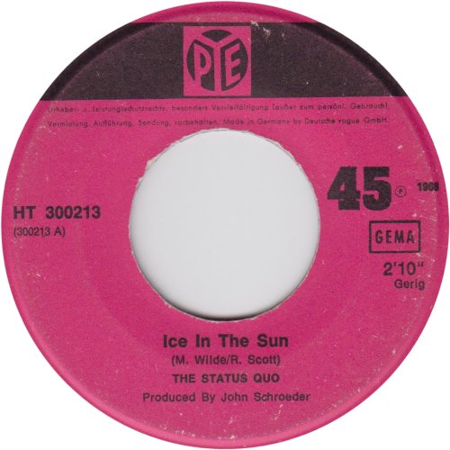 ICE IN THE SUN Label Side A