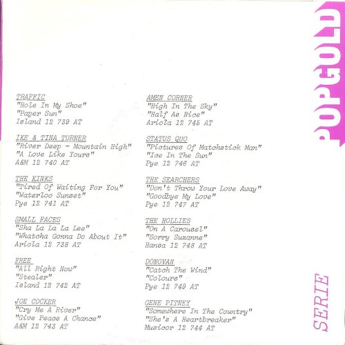 PICTURES OF MATCHSTICK MEN (REISSUE) Picture Sleeve Rear