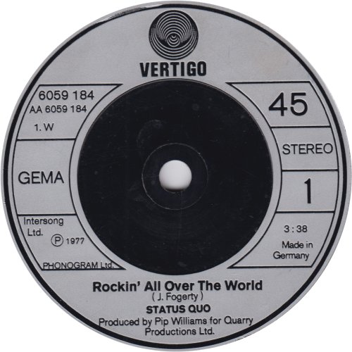ROCKIN' ALL OVER THE WORLD Label 3 Side A