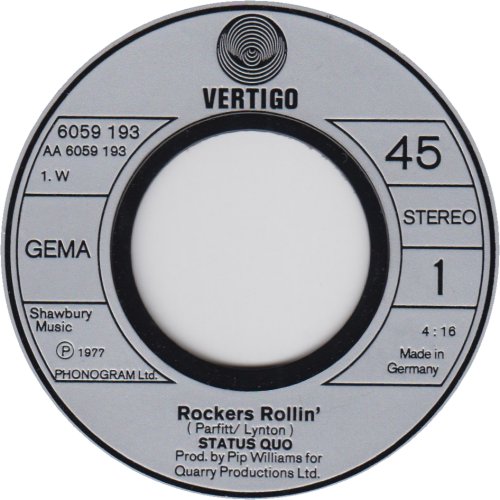 ROCKERS ROLLIN' Label Side A