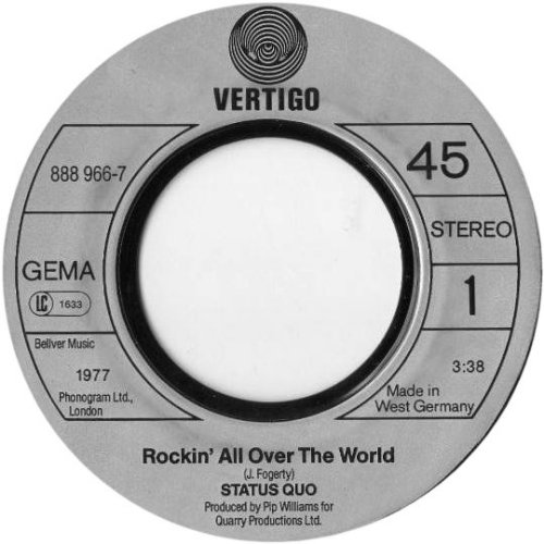 ROCKIN' ALL OVER THE WORLD (REISSUE 2) Label Side A
