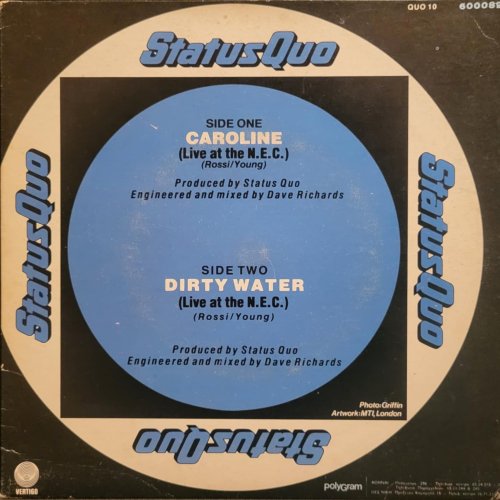 CAROLINE (LIVE AT THE NEC) Picture Sleeve Rear