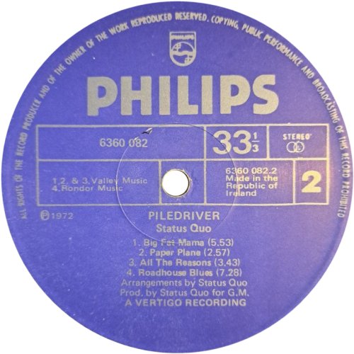PILEDRIVER Label 1 Side B