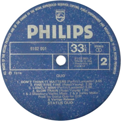 QUO Label 1 Side B