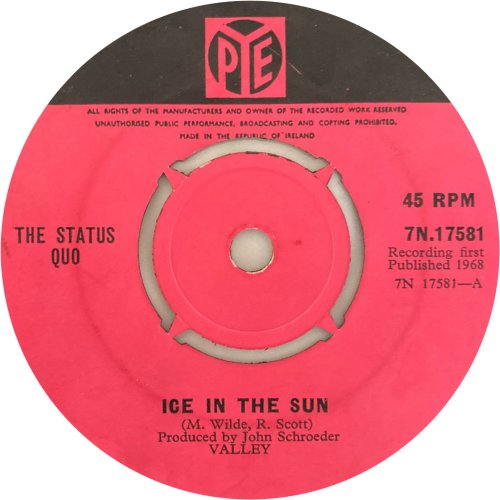 ICE IN THE SUN Label Side A