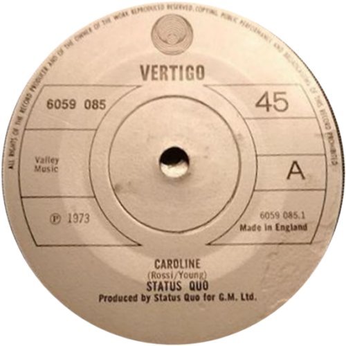 CAROLINE 1st issue - Vertigo UK Label Side A