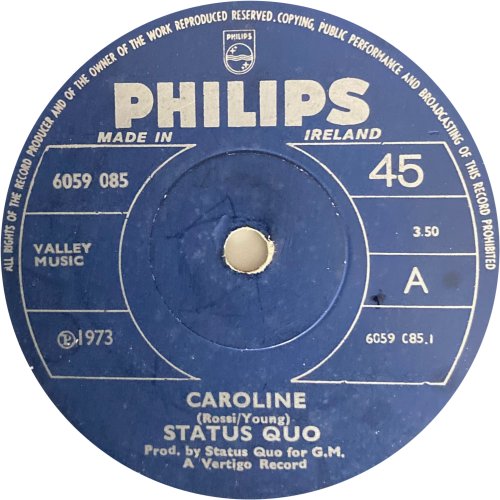 CAROLINE 2nd issue - Philips Label type 1 Side A