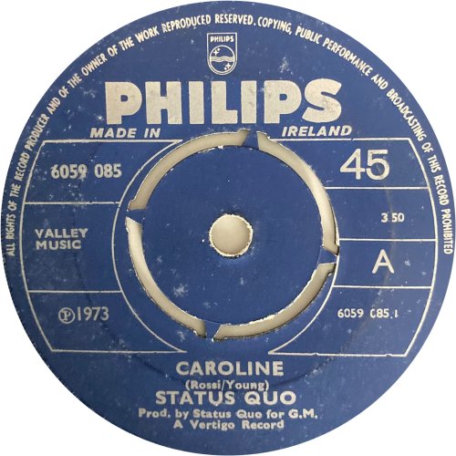 CAROLINE 2nd issue - Philips Label type 1 Side A