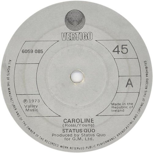 CAROLINE 3rd issue - Vertigo Label Side A