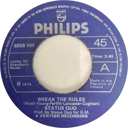 BREAK THE RULES 1st issue - Large Centre Side A
