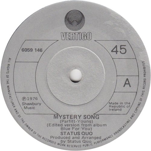 MYSTERY SONG Label - Version 2 Side A