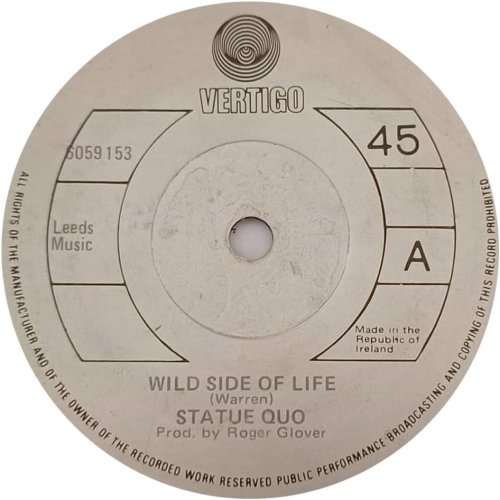 WILD SIDE OF LIFE Label - Misprint Side A