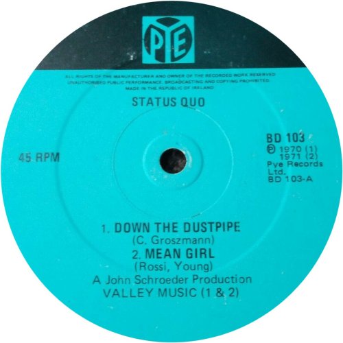 DOWN THE DUSTPIPE (REISSUE) 12