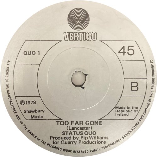 AGAIN AND AGAIN Label Side B