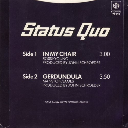 IN MY CHAIR (REISSUE) Picture Sleeve Rear