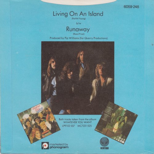 LIVING ON AN ISLAND UK Picture Sleeve Rear