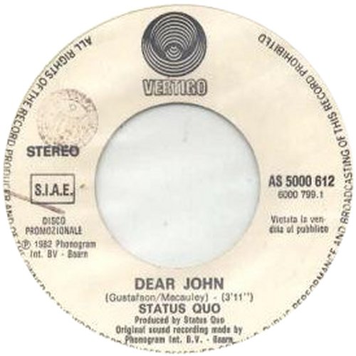 DEAR JOHN (JUKEBOX) Label Side A