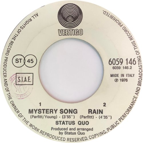 MYSTERY SONG Label Side A