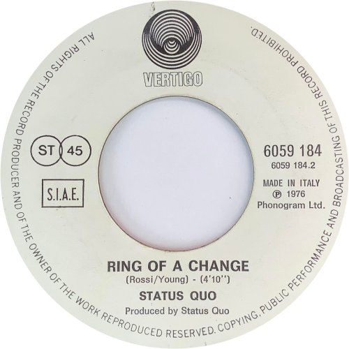 ROCKIN' ALL OVER THE WORLD Label Side B