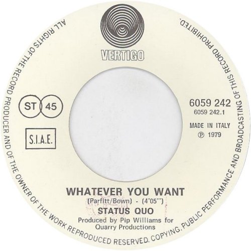 WHATEVER YOU WANT Label Side A