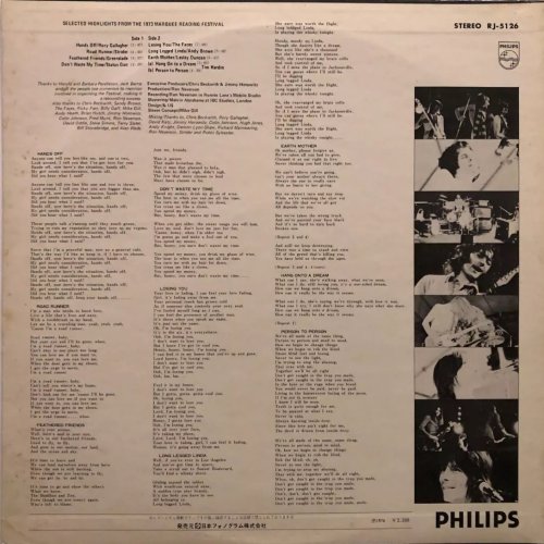 LIVE AT READING FESTIVAL Sleeve Rear