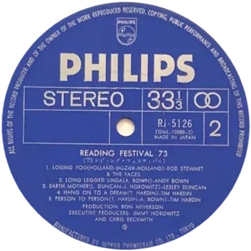 LIVE AT READING FESTIVAL Label Side B