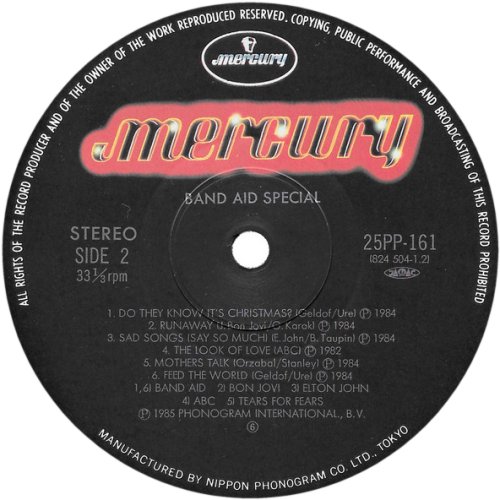 BAND AID SPECIAL Standard Label Side B