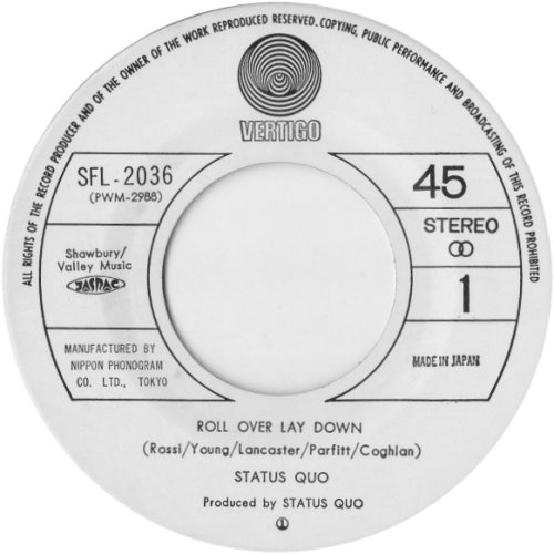 ROLL OVER LAY DOWN (LIVE) Label Side A
