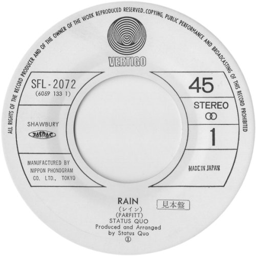 RAIN Promo Label Side A