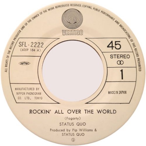 ROCKIN' ALL OVER THE WORLD Label Side A