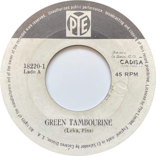 EL SALVADOR: GREEN TAMBOURINE Label Side A