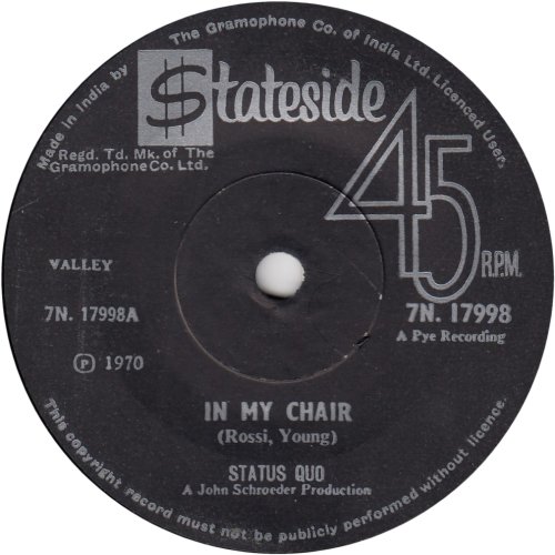 INDIA: IN MY CHAIR Label Side A