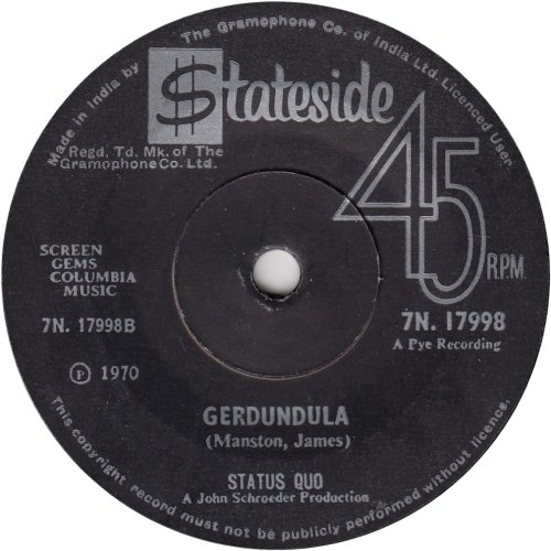 INDIA: IN MY CHAIR Label Side B