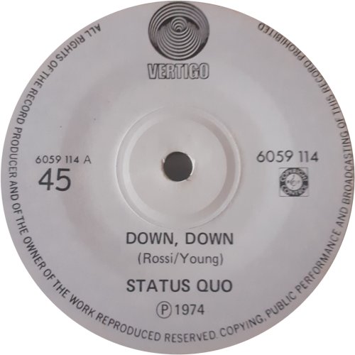 MALAYSIA: DOWN DOWN Label Side A