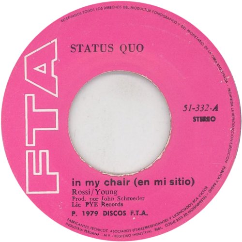 PERU: IN MY CHAIR Label Side A