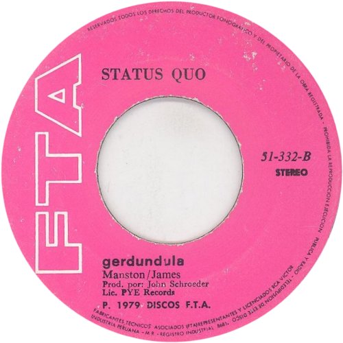 PERU: IN MY CHAIR Label Side B