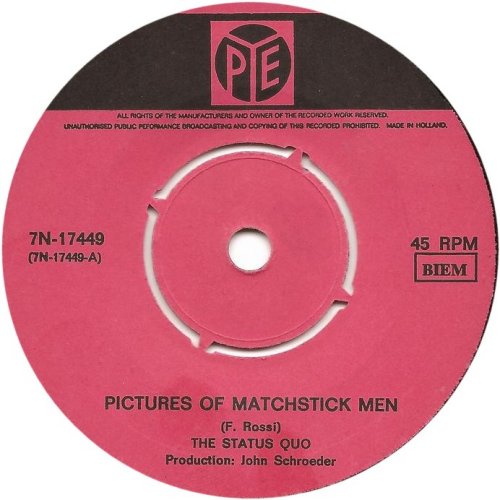 PICTURES OF MATCHSTICK MEN Label 1 Side A
