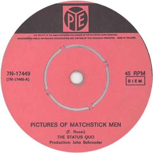PICTURES OF MATCHSTICK MEN Label 1 Side A
