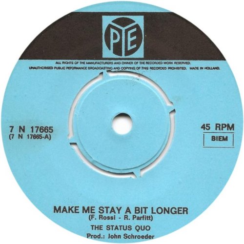 MAKE ME STAY A BIT LONGER Label Side A