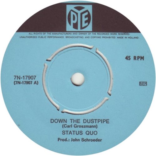 DOWN THE DUSTPIPE Label Side A