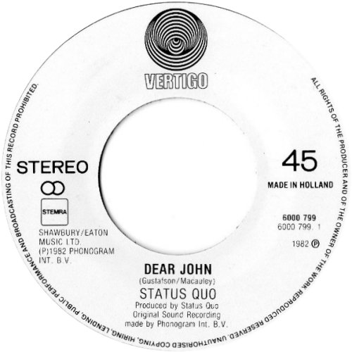 DEAR JOHN Label Side A