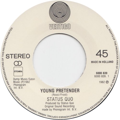 YOUNG PRETENDER Label Side A