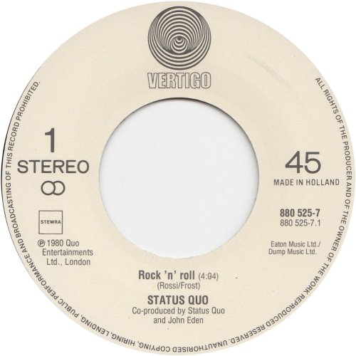 ROCK 'N' ROLL Label Side A