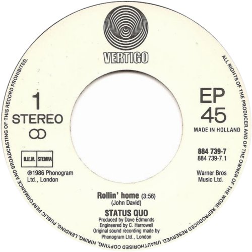 ROLLIN' HOME Label Side A