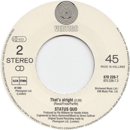 AIN'T COMPLAINING Label 1 Side B