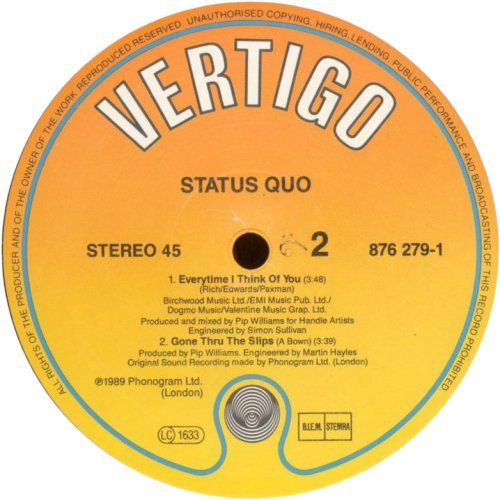 NOT AT ALL Label Side B