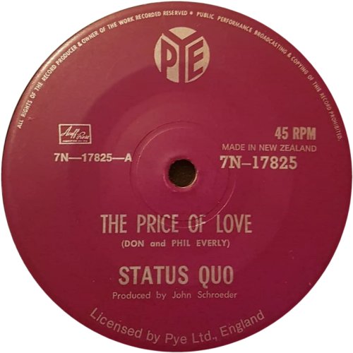 THE PRICE OF LOVE Label v2 Label