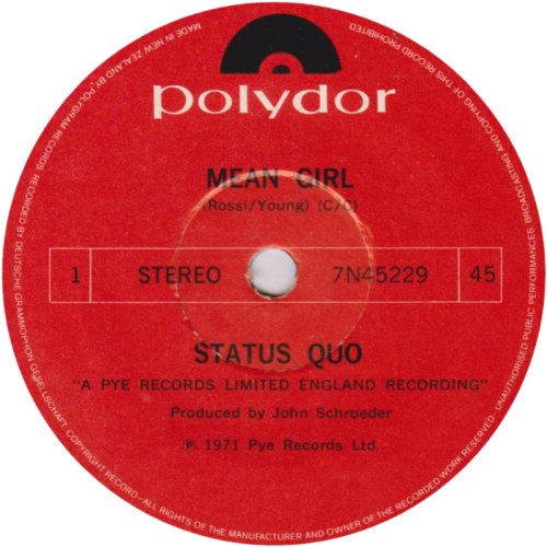 MEAN GIRL Label Side A